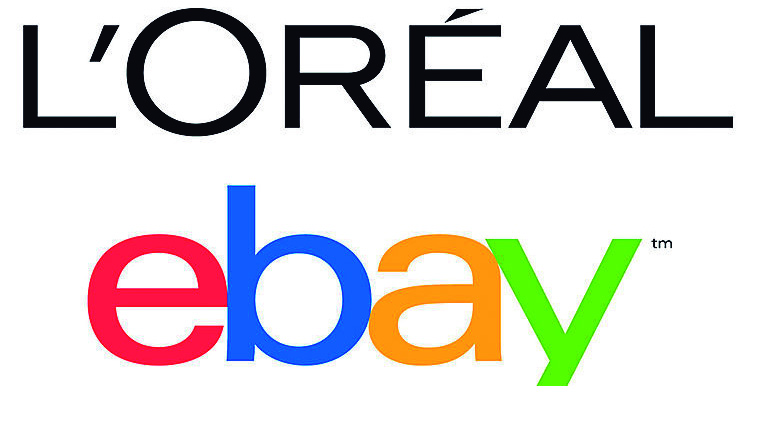 Logos de L'Oréal y eBay.