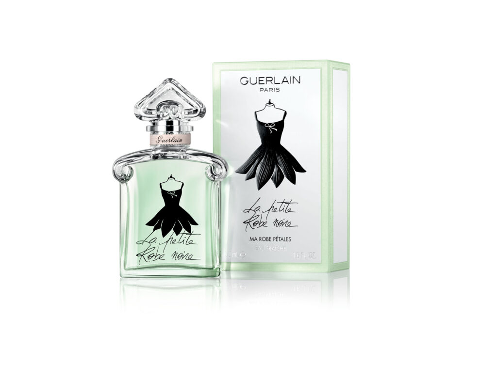 Guerlain La Petite Robe Noire Eau Fraiche. Frasco y packaging.