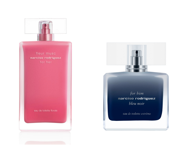 Narciso Rodriguez For Her Fleur Musk y For Him Bleu Noir