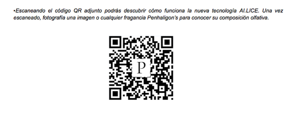 Código QR Puig AI-LICE para Penhaligon's