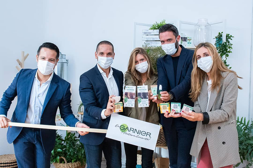 Garnier Go Green, equipo de comunicación Garnier L'Oréal con André Albarrán