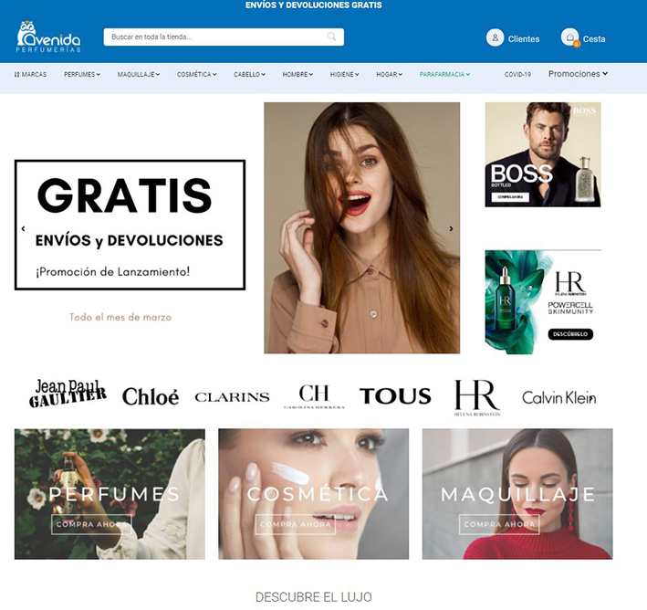 Perfumerías Avenida estrena e-commerce